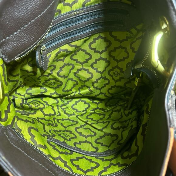 orYANY Lian satchel shoulder bag black, acorn, brown and orange Pebble leather - Picture 10 of 10